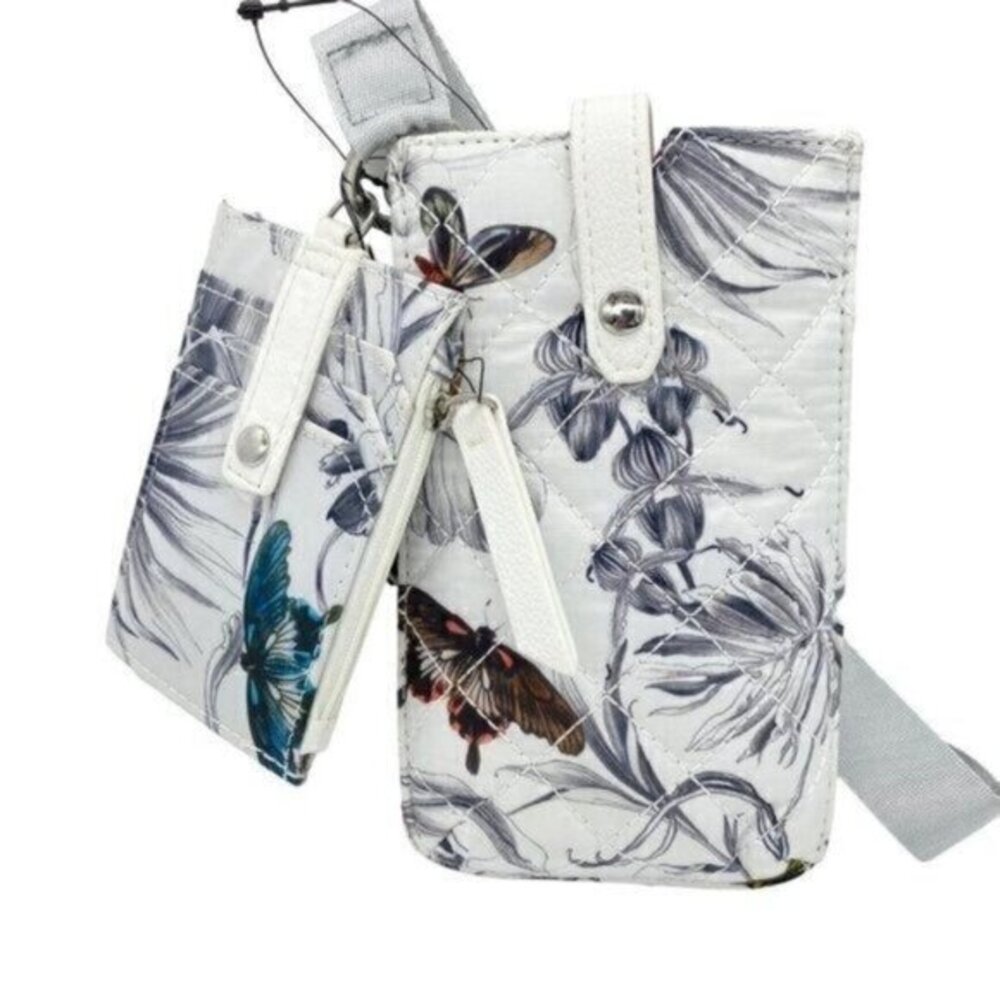 INC International Concepts Women's Butterfly Lanyard Card Case Phone Wristlet